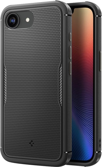 Spigen Core Armor MagFit - Hoesje Geschikt voor Apple iPhone 17e / 16e - Back Cover Compatibel met MagSafe / Qi2 - Militaire Standaard - Air Cushion - Zwart