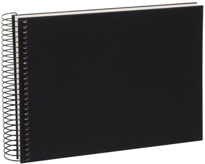 Spiraalgebonden fotoalbum - 40 pagina's - zwart - linnen