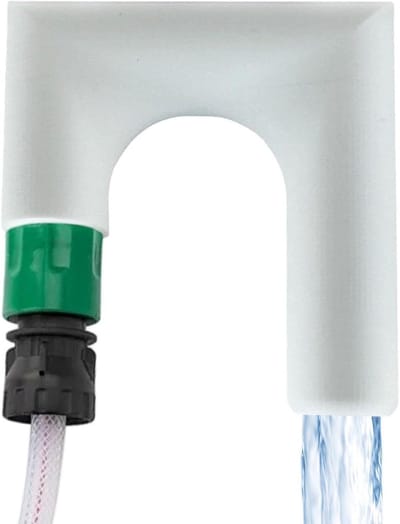 Zwembadslanghouder - Water vulhaak - Zwembad vullen - Ergonomische handgreep - 11.5 x 11 x 2 cm - Wit