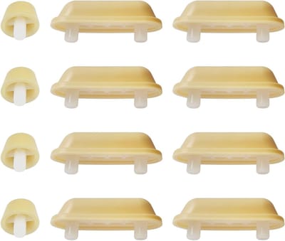 WC-bril buffers - Toiletdeksel stoppers - Geluiden dempen - Schokabsorberend - 12 stuks - Bruin/geel