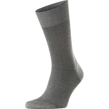 FALKE Fine Shadow gedessineerd katoen sokken heren grijs - maat 45-46