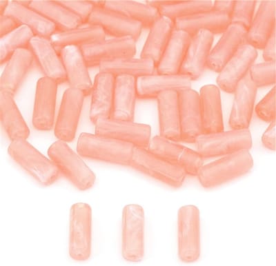 20 Stuks Lange Acryl Tube Kralen voor DIY Sieraden Maken - Kleurige Vintage Kralen voor Feestdecoraties en Handwerk 8mm x 20mm Met Draadgat