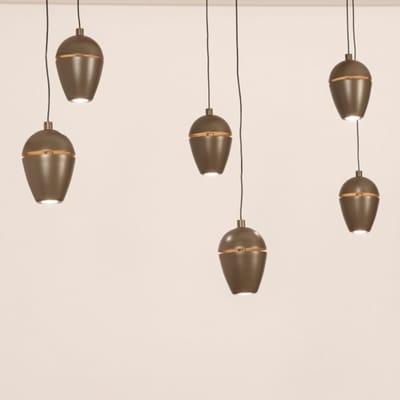 Lumidora Hanglamp 75588 - MANACOR - 6 Lichts - Ingebouwd LED - 30.0 Watt - 2650 Lumen - 2700 Kelvin - Bruin - Metaal