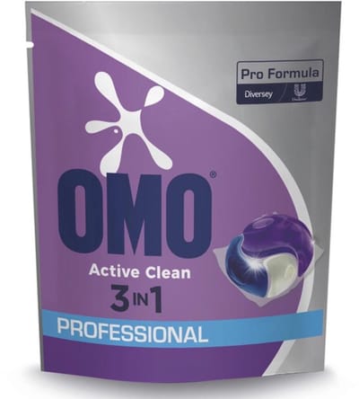 Omo Professional Wasmiddel capsules Pro Formula Active Clean 3in1 Caps - 4 x 80 stuks - Voordeelverpakking
