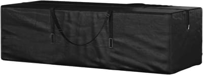 Tuinkussen Opbergtas - Kussenhoes Tuinmeubels - Kussens Opbergen - UV-bestendig Materiaal - 135x40x55 cm - Zwart