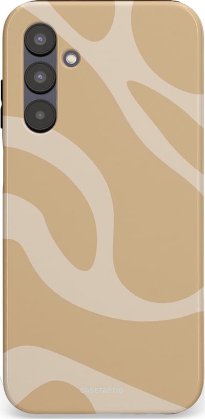 Casetastic hoesje geschikt voor Samsung Galaxy A25 - Dubbellaagse bescherming - Aesthetic Beige Wave Clean Girl - Fashion Case - Beige