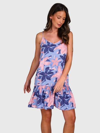 Brunotti - Nami-Print - Jurkje Jewel - Dames - 100% Viscose - Zomerjurk - Loose Fit - S