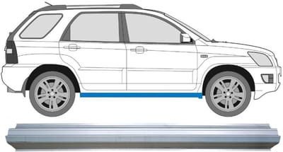 Reparatie dorpel voor Kia Sportage 2004-2010 / Links = Rechts (symmetrisch)