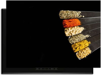 KitchenArt - Spice Fan - Inductie Beschermer - 86x52 cm - Kookplaat Beschermer - Luxe Afdekplaat Inductieplaat - Anti-slip & Oprolbaar - Beschermmat Inductiekookplaat