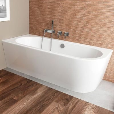 Steinkamp Living corner bath 180 x 80 cm with apron right, incl. drain and overflow set M5 ST010ER