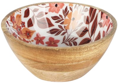 Dekoratief | Bowl 'Autumn Meadow', naturel, hout, 15x15x6cm | A258417