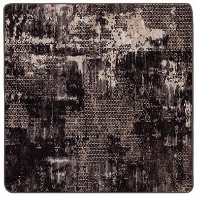 vidaXL - Tapijt - Runner - MARSA - Zwart - 100 - x - 100 - cm - Polyester - en - PVC