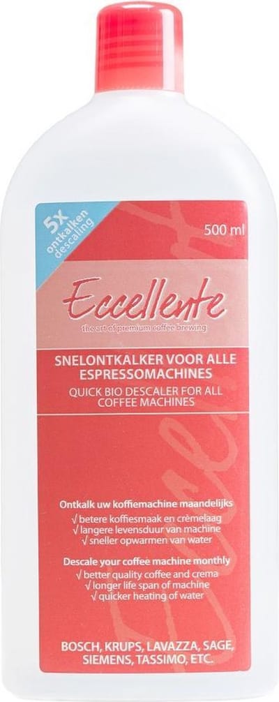 ECCELLENTE - Koffiemachineontkalker - 500 ml voor 5x ontkalken - op basis van citroenzuur