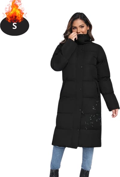 Livano Winterjas - Parka - Dames - Winter - Jas - Volwassen - Stijlvol - Zwart - S