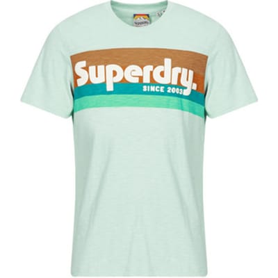 Superdry - Terrain gestreept T-shirt met relaxte pasvorm en logo - Heren - T-shirts