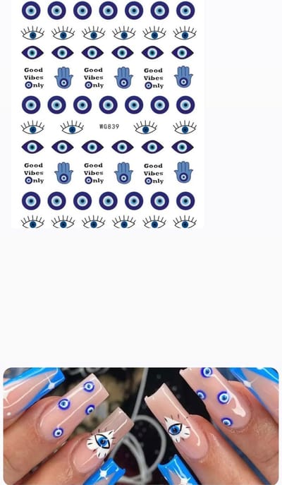 Akyol - nagel stickers - eye stickers - evileye nagel sticker - nagel sticker - verschillende ogen - turkse oog - blauwe oog - stickers voor nagel - boze oog sticker - evil eye sticker