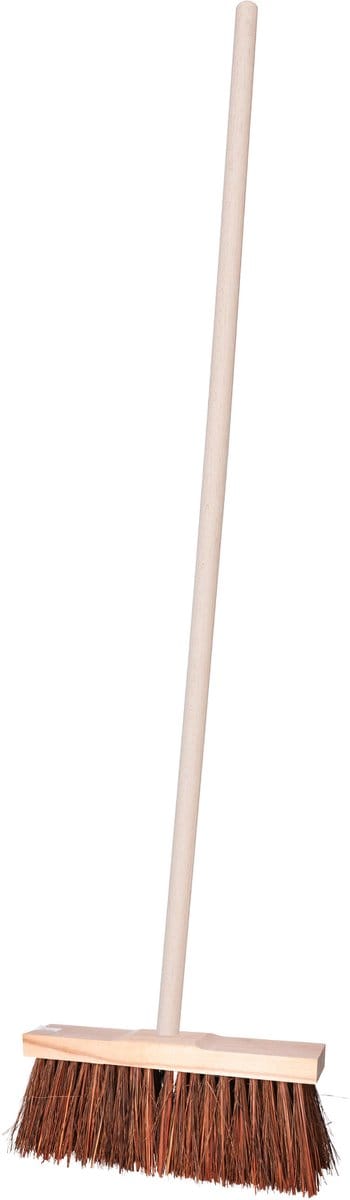 Sorex Straatbezem Natural voor buiten - Bezemkop 29 cm - met natuurvezels mix - Houten steel 139 cm