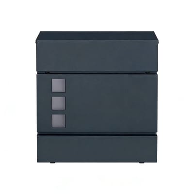 Brievenbus 37x10,5x37 Cm Grijs Muurbevestigde Met Krantenrek En Slot Metalen Frame Vergrendelbaar Weerbestendig Eenvoudig Te Installeren Voordeur Entree