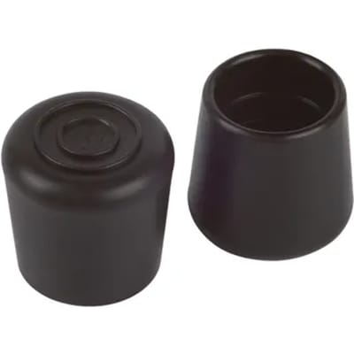 Fix-o-moll Antislip-eindkap - Antislip - Rond Rubber Zwart - Diam. 20mm - 4 Stuks