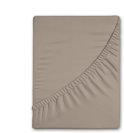 Good Morning hoeslaken effen kleur - 2 persoons 140x200 cm - Zand - 100% Katoen flanel