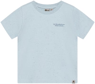 DAILY7 T-shirt Nappy Backprint Polo's & T-shirts Jongens - Polo shirt - Lichtblauw - Maat 116