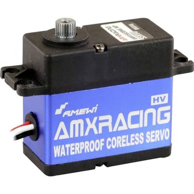 Amewi Standaard servo AMXRacing AMHV5830MG WP Analoge servo Materiaal (aandrijving): Metaal Stekkersysteem: JR
