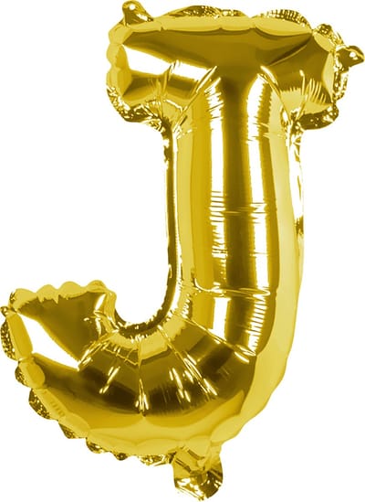 Boland - Folieballon 'J' goud J - Goud - Letterballon
