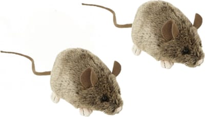 2x stuks pluche knuffel muis/muizen van 12 cm - Speelgoed dieren voor kinderen