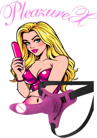 PleazureX - Sextoys Series - Strapon harnass inclusief dildo - pegging - strap-on - centimeters genot 15 x 3
