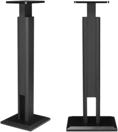 Luidsprekerstandaards - Speaker Stands - Betere Geluidskwaliteit - Massief Houten Constructie - 30 kg Draagvermogen - Zwart Walnoot