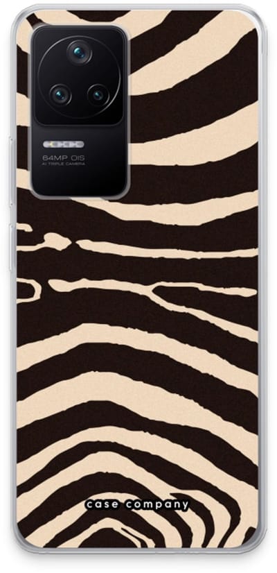 Case Company® - Hoesje geschikt voor Xiaomi Poco F4 hoesje - Arizona Zebra - Soft Cover Telefoonhoesje - Bescherming aan alle Kanten en Schermrand
