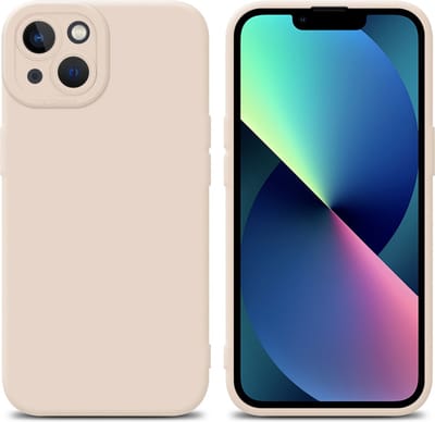 Cadorabo Hoesje geschikt voor Apple iPhone 13 in FLUID CREAM - Beschermhoes gemaakt van flexibel TPU silicone Cover Fluid Case