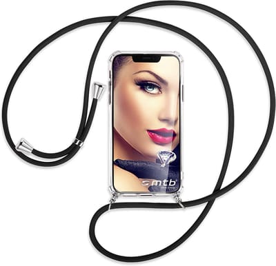 HB Hoesje Geschikt voor Oppo A76 - Transparant - Anti Shock Hybrid Back Cover met Koord