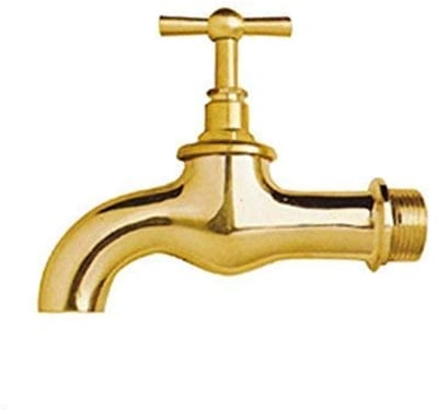 Koperen Tuinhaspel - Kraan Buiten - Water Geven - Messing Afwerking - 1/2 inch - Goud