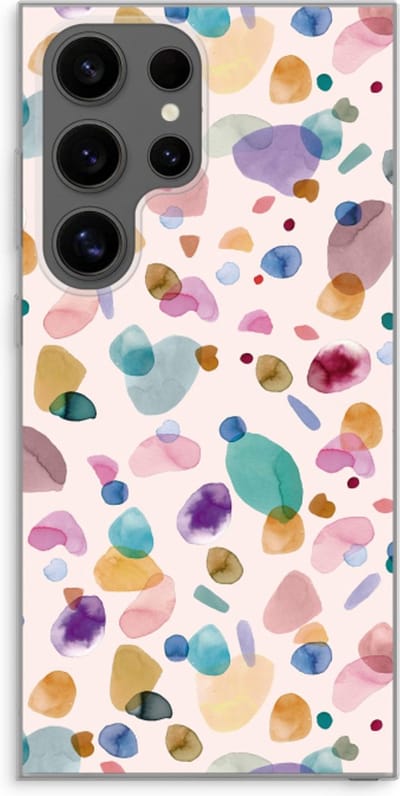 Case Company® - Hoesje geschikt voor Samsung Galaxy S24 Ultra hoesje - Terrazzo Memphis - Soft Cover Telefoonhoesje - Bescherming aan alle Kanten en Schermrand