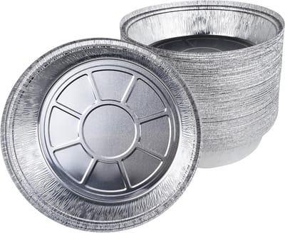 Ronde Bakvormen - Wegwerpschalen - Taart en Desserts - Oven Magnetron Diepvries - Ø 18 cm - Zilver