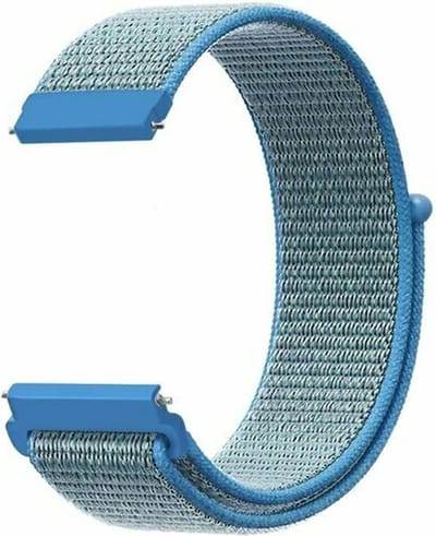 By Qubix - 20mm - Sport Loop nylon bandje - Blauw - Geschikt voor Huawei watch GT 2 (42mm) - Huawei watch GT 3 (42mm) - Huawei watch GT 3 Pro (43mm)