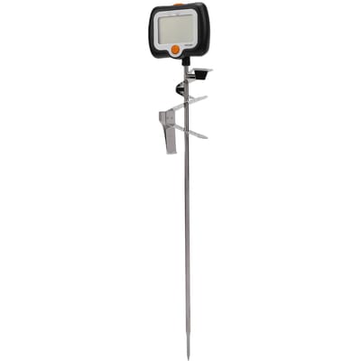 Digitale snoeppotmeter met potklem 25 cm roestvrijstalen sonde Keuken kookthermometer voor jam chocolade snoep gray