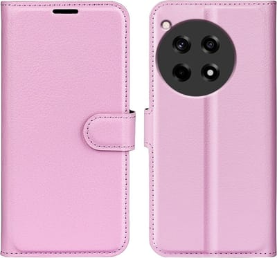 Coverup Hoesje - Geschikt voor OnePlus 12R Hoesje - Coverup Book Case - Roze