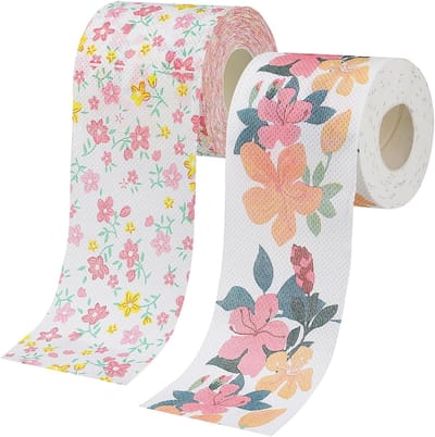 Toiletpapier Rollen - Zacht Papier - Dagelijks Gebruik - Creatieve Bloemenprint - Standaard Rol - Gekleurd