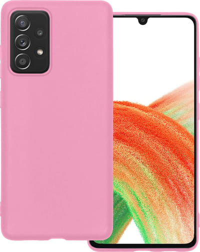 Hoesje Geschikt voor Samsung Galaxy A33 - Sterk & Shockproof - Hoes Cover - Siliconen Case - Lichtroze
