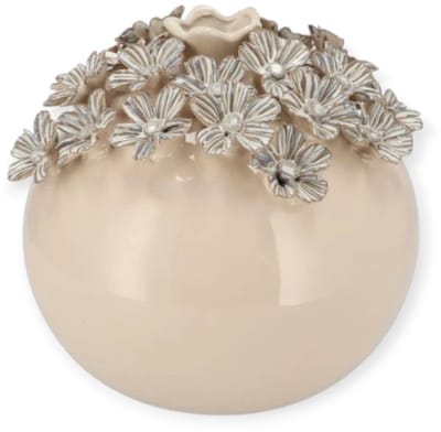 Daan Kromhout - Vaas - Bloemenvaas - Flowers - Creme - Wit - Keramiek - 18x7x18cm