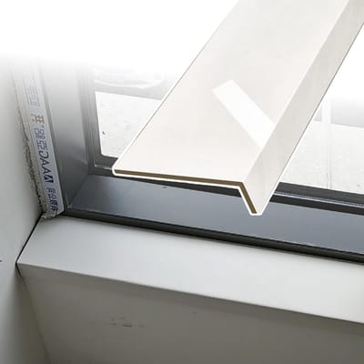 Vensterbank Afwerking - Hoes Vensterbank Rand - Vensterbank Beschermen - Vochtbestendig Composiet - 120 x 20 cm - Wit