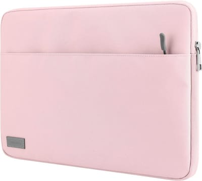 Laptop Sleeve voor 13-13.3 Inch Laptops, Geschikt voor Tab S8+, Surface Pro 8 en iPad Pro, Beschermhoes met Zak in Roze voor Notebook en MacBook