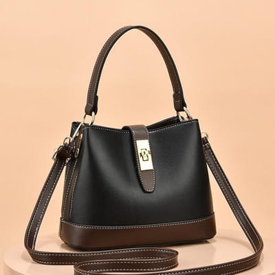 Dames Tas Nieuw Eenvoudig Winter Koreaanse Mode Dames Tas Enkele Schouder Crossbody Emmer Tas . black