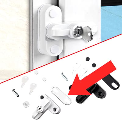 Actie4you® - Deur & Raamslot - Anti Diefstal - Extra Home Security voor PVC Ramen en Deuren – Met Slot en Sleutels - 2 Stuks – Wit