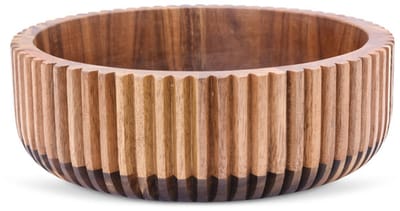 Acaciahouten Kom Ø 26 x 8 cm – Decoratieve Houten Fruitschaal & Serveerkom