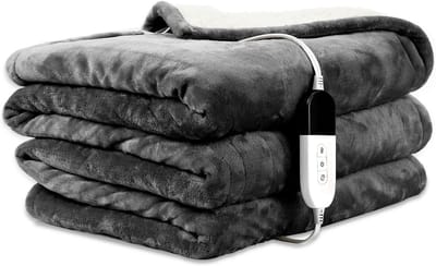 Elektrische Deken - Verwarmingsdeken Fleece - Gezellige Warmte - Automatische Uitschakeling - 200 x 150 cm - Grijs