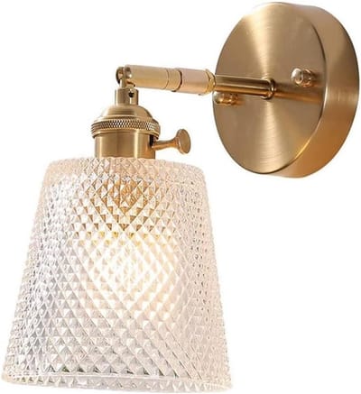 Verstelbare wandlamp in Japanse stijl, met een metalen E27-lampvoet en glazen lampenkap, geschikt voor kookeilanden, eetkamers en slaapkamers.