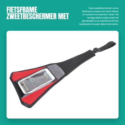 Dailygoods- Fietstrainer Zweetbeschermer - Zweetabsorberend - Telefoonzakje - Eenvoudig te installeren - Hoge prestaties - Bescherming tegen corrosie - Fietsaccessoire